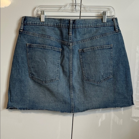 GAP Distressed Denim Mini Skirt - Blue, Size 14 - Picture 5 of 8